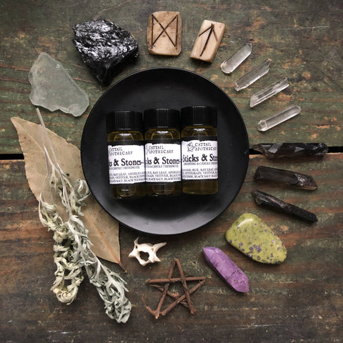 Sticks & Stones // Personal Protection & Candle Dressing Oil